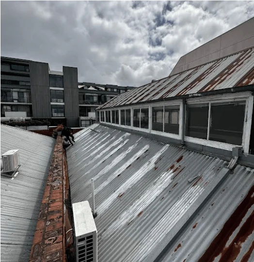 Old roof needing repairs in collingwood vic, melbourne, Australia