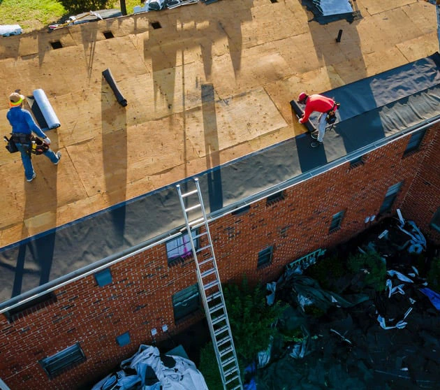 Roof undergoing restoration in tullamarine, Vic, Melbourne