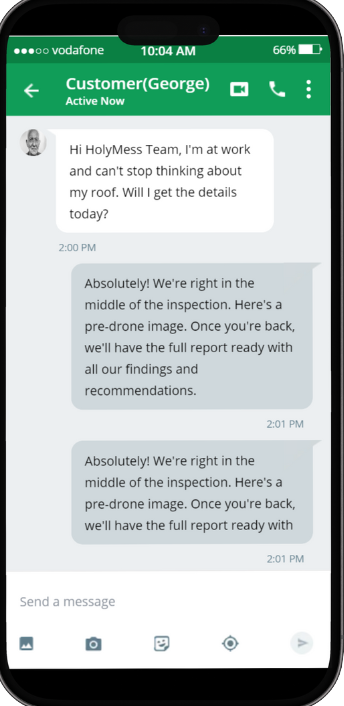  holymess repairs chat feature