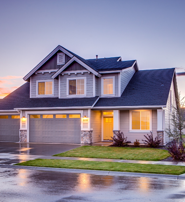 distant view of new house with colorbond roof