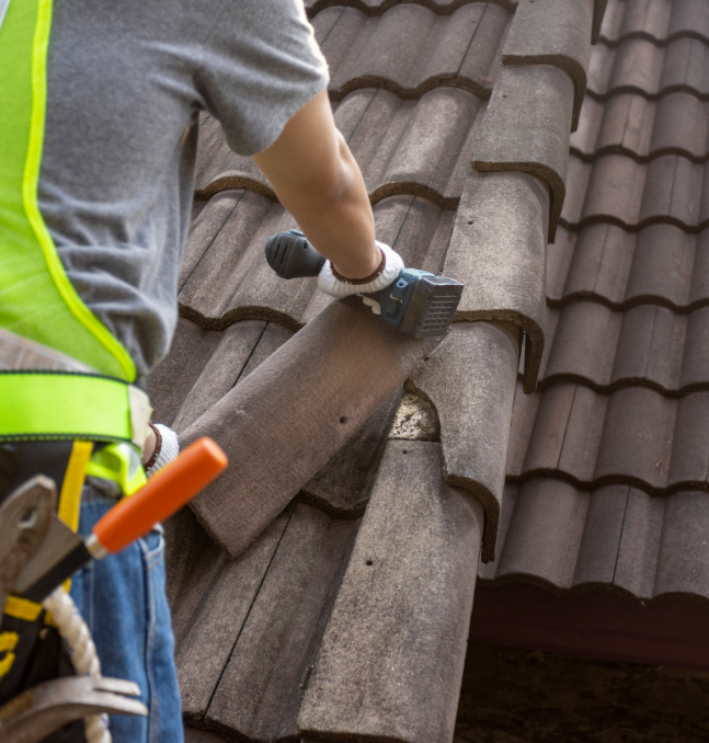 Bentleigh east roofer inspecting a tile roof